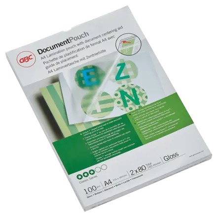 [ACCO-IB585036] Lamineerhoes GBC A4 2x80µ glanzend (100)