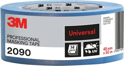 [TIM-209048] Afdekplakband professioneel 3M 48mmx50m voor diverse oppervlakken blauw