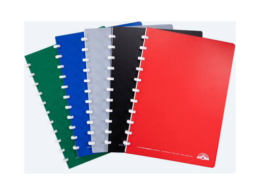 [TIM-A0482] Schrift Atoma Eco PP A4+ gelijnd 120blz met 6 tabbladen en 5 showtassen assorti