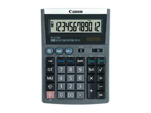 [TIM-TX1210E] Bureaurekenmachine Canon TX-1210E grijs