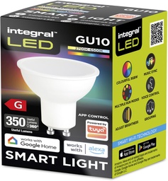 [TIM-8278573] Led spot Integral Smart GU10 dimbaar 4,9W 2700-6500K 350lumen RGBW