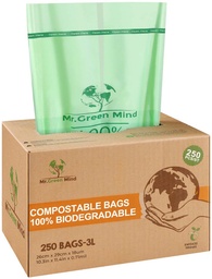 [TIM-204069] Composteerbare vuilniszakken Mr. Green Mind Bio 2-3L groen (250)