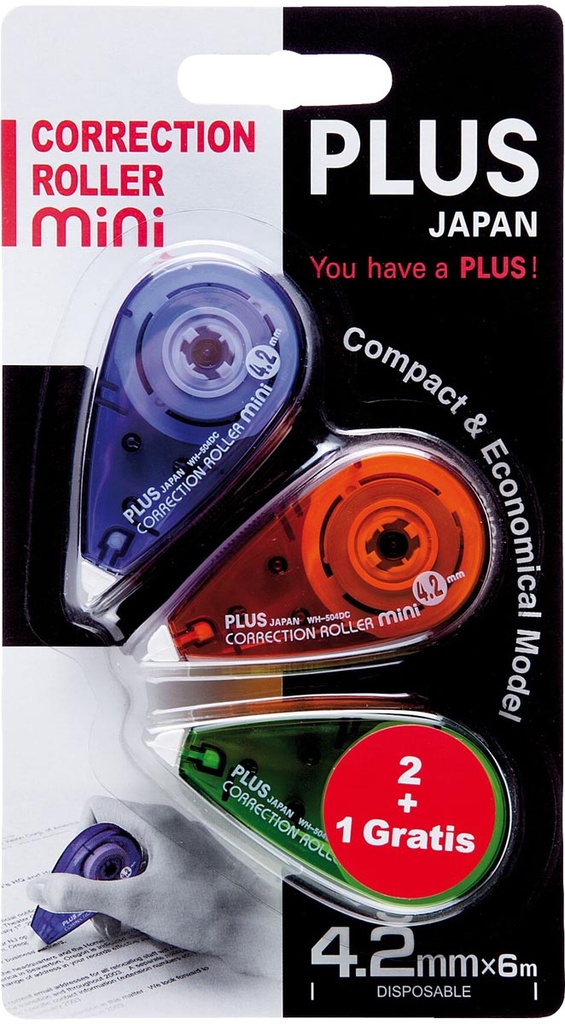 Correctieroller mini Plus mini 2+1 gratis assorti (3)