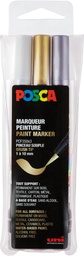 [TIM-P350GSW] Paintmarker Posca PCF-350 brush tip goud zilver wit (3)