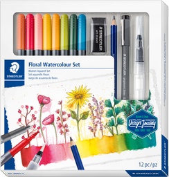 [TIM-6130011] Aquarelset Staedtler Floral Watercolour Set assorti (12)