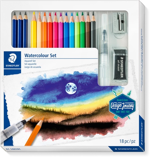 [TIM-114610C] Aquarelpotlood Staedtler Watercolour Set assorti (18)