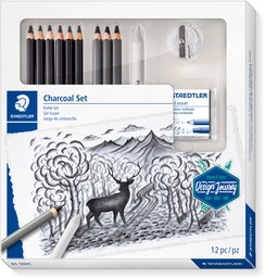 [TIM-61100C] Houtskool Staedtler Charcoal Set assorti (12)