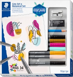 [TIM-61371-2] Brushpen Staedtler Line Art x Botanical Set assorti (10)