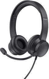 [TIM-25373] Headset Trust USB HS-201 zwart