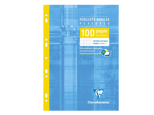 [TIM-1731C] Ringbandinterieur Clairefontaine Metric A4 seyès 9-gaatsperforatie 50vel losse bladen