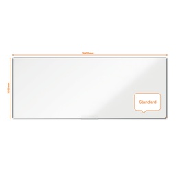 [ACCO-1915153] Whiteboard Nobo Premium Plus Emaille magnetisch 300x120cm wit