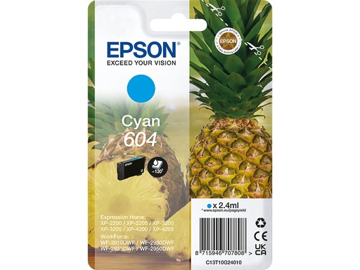 [EPS-T10G2] Cartridge Epson Inkjet 604XP 130 pag. CY
