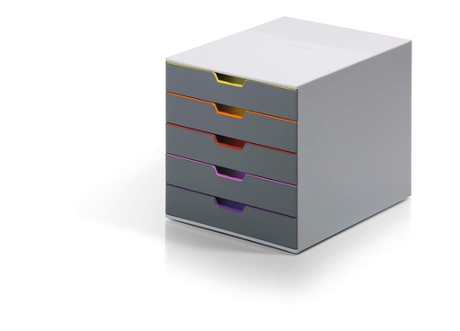 [DUR-760527] Ladenblok Durable Varicolor 5 gesloten laden grijs/assorti (760527)