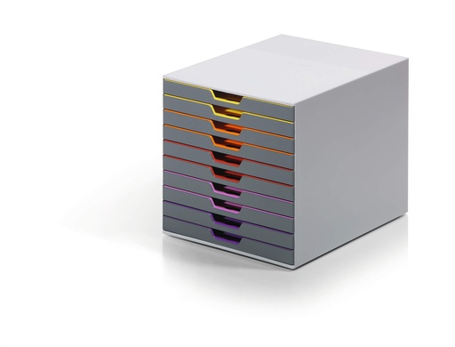 [DUR-761027] Ladenblok Durable Varicolor 10 gesloten laden grijs/assorti (76127)