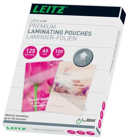 [ESS-74930000] Lamineerhoes Leitz iLam UDT A5 2x125µ glanzend (100)