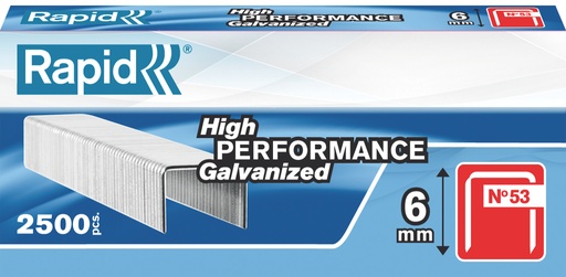 [ESS-11856225] Nietjes Rapid High Performance No.53 6mm gegalvaniseerd (2500)