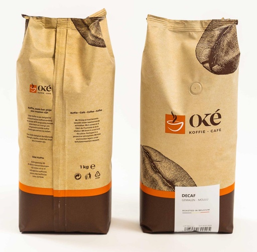 [TIM-577] Koffie Oké Koffie Deca gemalen 1kg