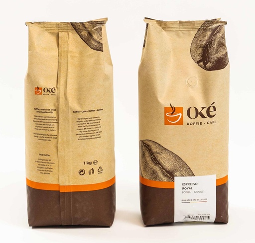 [TIM-766] Koffie Oké Koffie Espresso Royal bonen 1kg