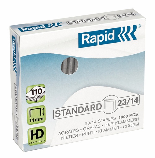 [OUT-24869500] Nietjes Rapid Standard 23/14 gegalvaniseerd (1000)