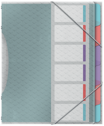 [ESS-626255] Sorteermap Esselte Colour'Breeze PP A4 6-vaks assorti