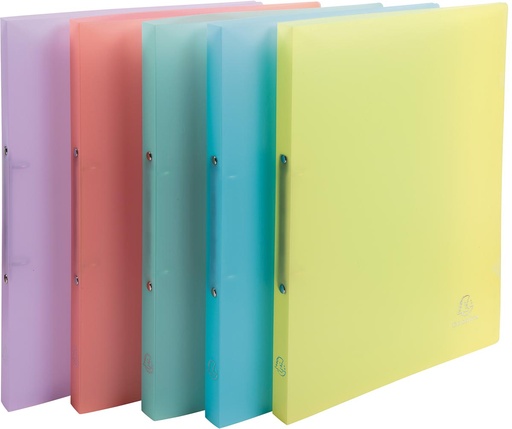 [TIM-54170E] Ringmap Exacompta Chromaline A4 PP 2 O-ringen 15mm rug 20mm pastel assorti