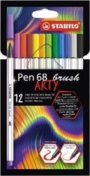 [TIM-56812] Brushpen Stabilo Pen 68 assorti (12)