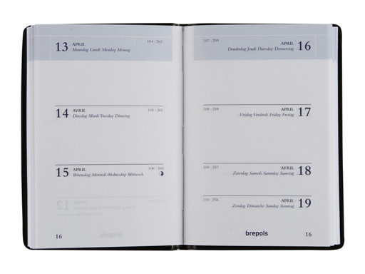 [AGE-2120016] Agenda Brepols Armada Seta 4-talig 2027 zwart