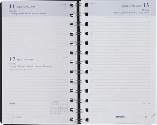 [AGE-AG49174] Agenda Brepols Breform Polyprop 100x165mm zestalig rood 2026 1 dag/pagina