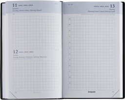 [AGE-2110066] Agenda Brepols Building Seta 100x165mm zestalig blauw 2025 1 dag/pagina