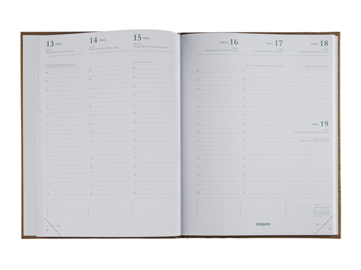 [AGE-8685996] Agenda Brepols agenda Ecotiming Kazar 171x220mm zestalig assorti 2027 boekgebonden 1 week/2 pagina's