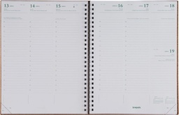 [AGE-1868594] Agenda Brepols agenda Ecotiming Kazar 171x220mm zestalig assorti 2025 spiraalgebonden 1 week/2 pagina's