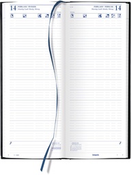 [AGE-1041255] Agenda Brepols Horeca Lima 143x325mm viertalig zwart 2025 1 dag/2 pagina's