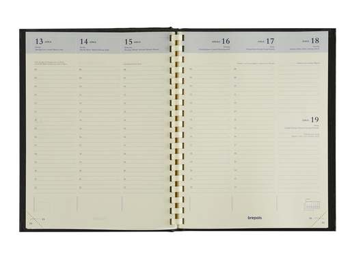 [AGE-3633020] Agenda Brepols Timing Palermo 171x220mm zestalig rood 2027 1 week/2 pagina's