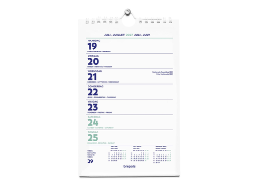 [AGE-185994] Kalender Brepols Wire-O Wand-week 4-talig 2027