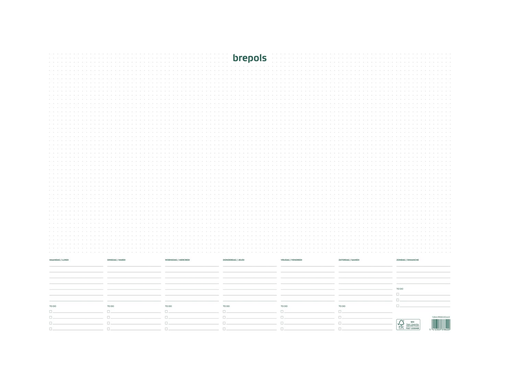 [AGE-8449900] Schrijfonderlegger met weekkalender Brepols 500x350mm tweetalig ongedateerd