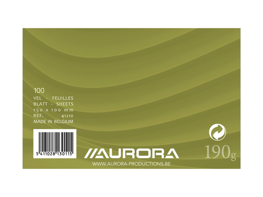 [TIM-41210] Systeemkaarten Aurora 10x15cm 190gr effen wit (100)