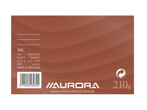 [TIM-42220] Systeemkaarten Aurora 10x15cm 210gr gelijnd wit (100)