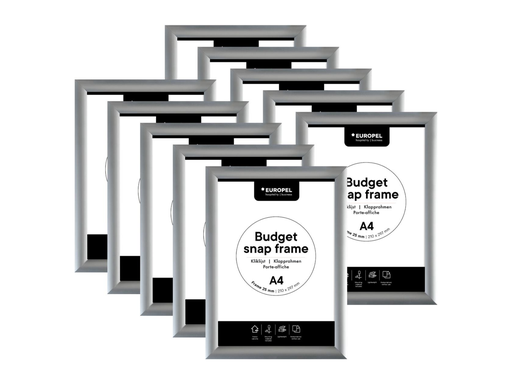 [TIM-355060] Kliklijst Europel Budget A4 rand 25mm zilver (10)