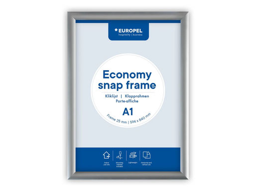 [TIM-355093] Kliklijst Europel Economy A3 rand 25mm zilver