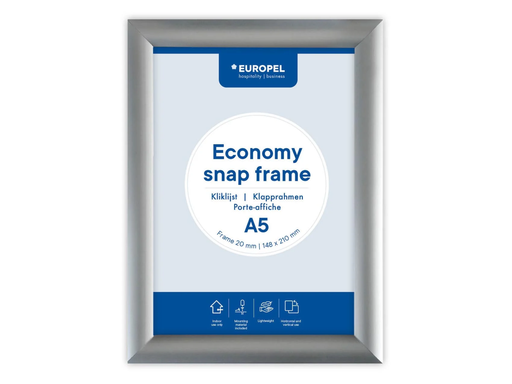 [TIM-355097] Kliklijst Europel Economy A5 rand 25mm zilver