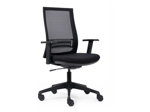 [TIM-CAN2010] Bureaustoel Euroseats Canillo mesh rug zwart