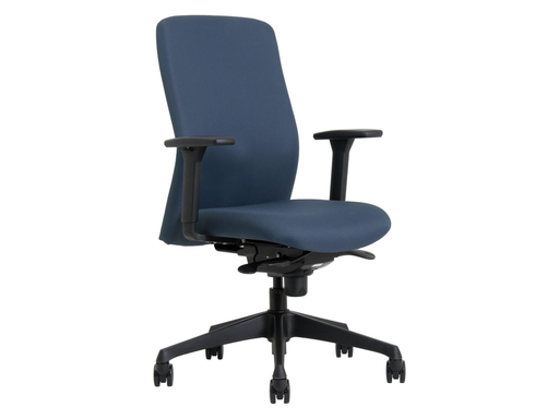 [TIM-VIG1C16] Bureaustoel Euroseats Vigo stoffen rug blauw