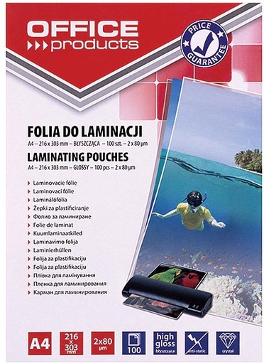 [TIM-2541590] Lamineerhoes Office Products A4 2x80µ (100)