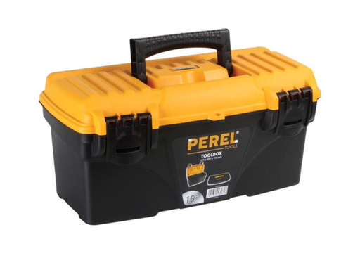 [TIM-OM16] Gereedschapskoffer Perel 41x20,9x19,5cm 16,7L zwart/geel