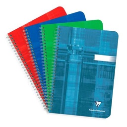 [EXA-8542C] Spiraalschrift Clairefontaine Metric karton A5 180blz zonder kantlijn geruit 5mm assorti