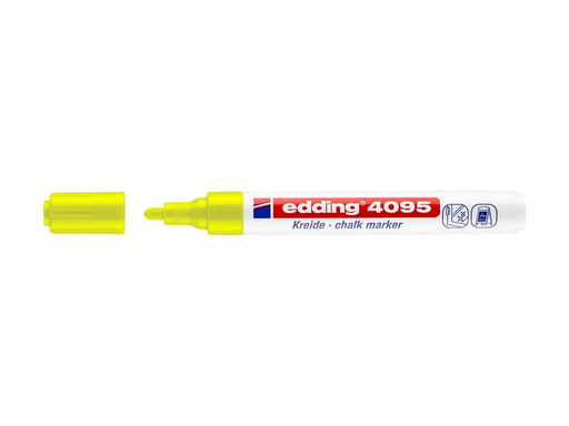 [TIM-4095NG] Krijtmarker Edding e-4095 ronde punt 2-3mm neon geel