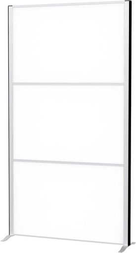 [TIM-9621095] Scheidingswand MAULconnecto 180x100cm 3 panelen whiteboard en frame zilver met voet