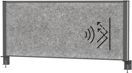 [TIM-9751289] Akoestisch bureauscherm MAULconnecto 120x50cm donkergrijs frame antraciet
