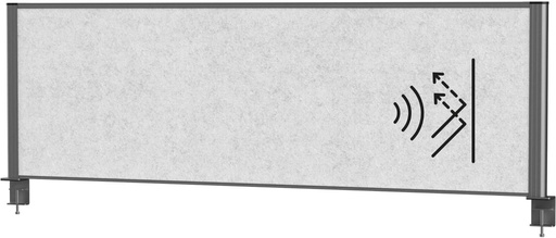 [TIM-9752689] Akoestisch bureauscherm MAULconnecto 160x50cm lichtgrijs frame antraciet