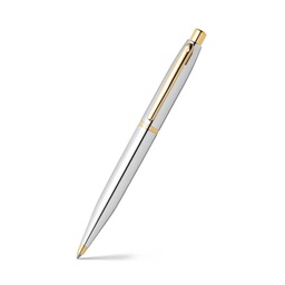 [KAN-E2942251] Balpen Sheaffer Serie VFM zwarte inkt medium punt glanzend chroom met goudkleurige accenten in giftbox